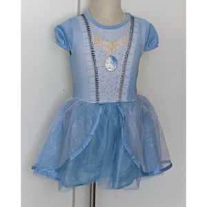 Disney | Princess Cinderella Blue Dress Short Sleeve Bowknot For Girl's Party 4